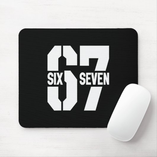 Tapis De Souris Clic 67 Meme - I Love Six Seven (Avec souris)