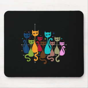 Tapis De Souris Clic Art Kitten Lover Vintage Art Cute Cat