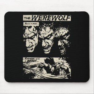 Tapis De Souris Clic Horror Monster Horror Comic Werewolf Ma