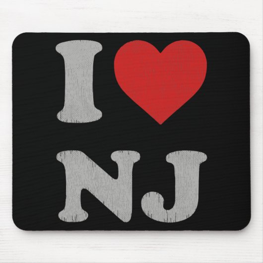 Tapis De Souris Clic I Love Nj Y2k Souvenir I Heart New Jersey (Devant)