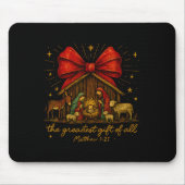 Tapis De Souris Clic Nativity Scene – Greatest Gift Matthew 1_21 (Devant)