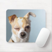 Tapis De Souris Cligner de l'oeil le chien Mousepad (Avec souris)