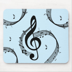 Tapis De Souris Climacic G Clef Music Blue
