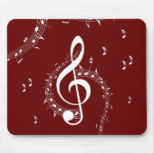 Tapis De Souris Climacic G Clef Music Rouge (Devant)