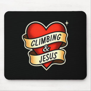 Tapis De Souris Climbing And Jesus chrétien