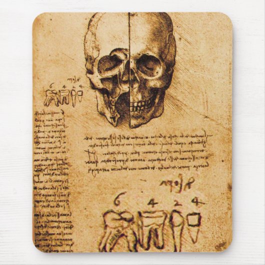 TAPIS DE SOURIS CLINIQUE DENTAIRE DE CRÂNE ET DE DENTS, DENTISTE (Devant)