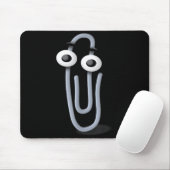 Tapis De Souris Clippy Paper Clip Funny Meme Page Note  (Avec souris)