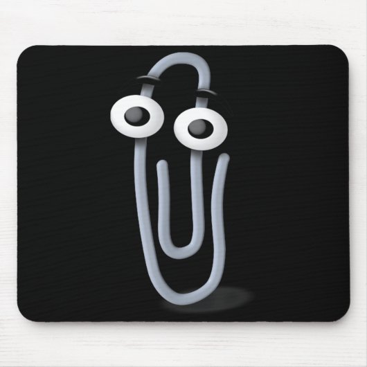 Tapis De Souris Clippy Paper Clip Funny Meme Page Note  (Devant)