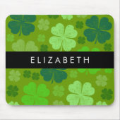 Tapis De Souris Cloches Vertes, Cloches Lucky, Votre Nom (Devant)