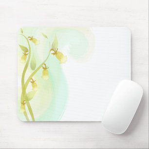 Tapis De Souris Clochettes Jaunes Lavis Aquarelle