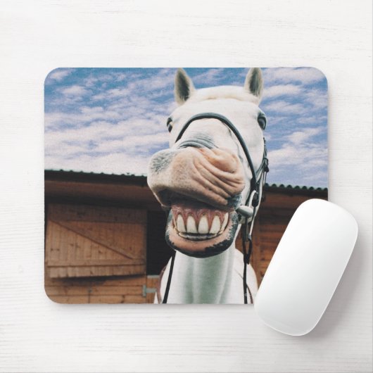 Tapis De Souris Close-up of Horse with Mouth Open (Avec souris)