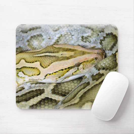 Tapis De Souris Closeup de python indien (Avec souris)