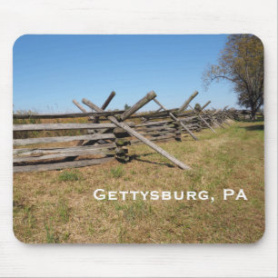 Tapis De Souris clôture en bois à Gettysburg PA