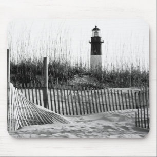 Tapis De Souris Clôtures de plage et phare