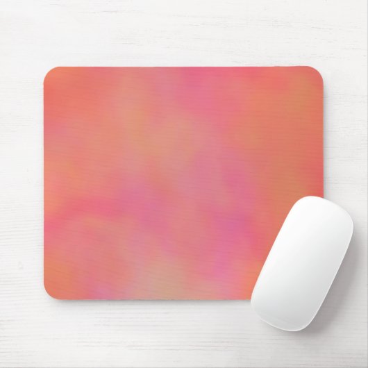 Tapis De Souris Cloud à marbre rose et orange abstrait (Avec souris)