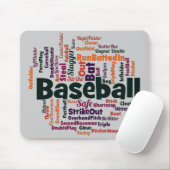 Tapis De Souris Cloud de baseball Word (Avec souris)