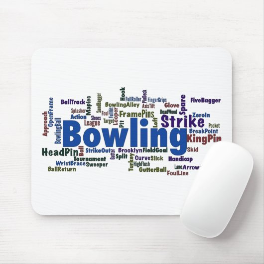 Tapis De Souris Cloud Word Bowling (Avec souris)