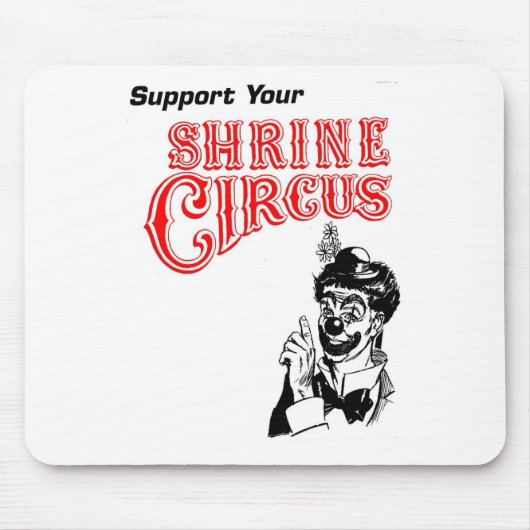 Tapis De Souris Clown de cirque de tombeau (Devant)