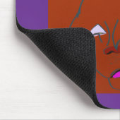 Tapis De Souris Clown-Faced Dog Cartoon Sketch (Coin)