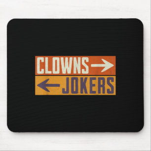 Tapis De Souris Clowns à droite les jokers à gauche drôle rétro