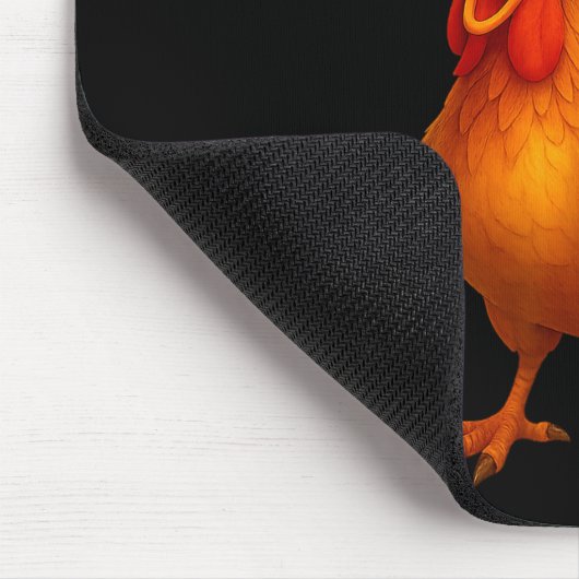 Tapis De Souris Clu-cluck-clu Funny Rooster Chicken Hilarious Farm (Coin)