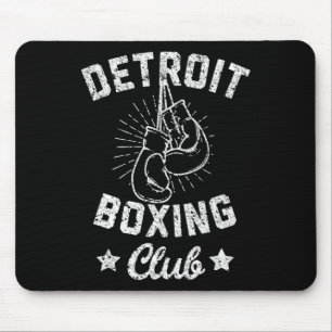 Tapis De Souris Club de boxe de Détroit - Gants de boxe Vintages
