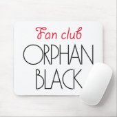Tapis De Souris Club de fan noir orphelin (Avec souris)