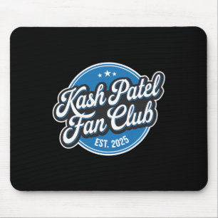 Tapis De Souris Club de fans de Kash Patel Ét. 2025 Logo Rétro Nom