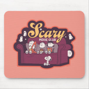 Tapis De Souris Club de film d'horreur Peanuts sur le canapé d'Hal