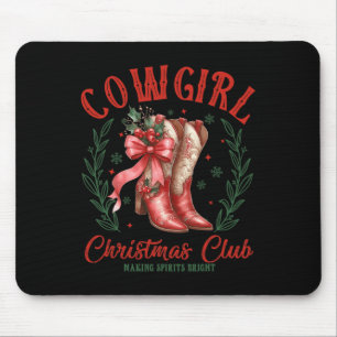 Tapis De Souris Club de Noël de la petite fille faire des esprits