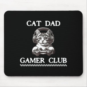 Tapis De Souris Club de papa chat joueur drôle amateur de chat jeu