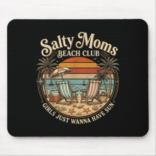 Tapis De Souris Club de plage des mamans salées Vacances d'été
