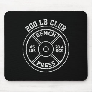 Tapis De Souris Club de presse à banc de 90 kg de haltérophilie en