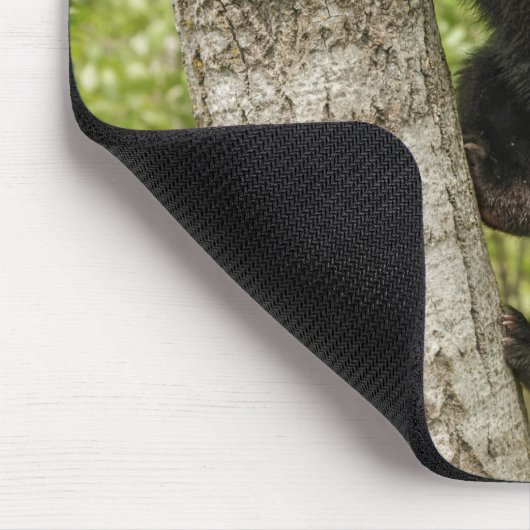 Tapis De Souris Club d'ours noir dans l'arbre (Coin)