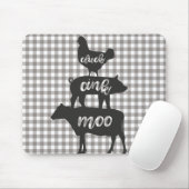 Tapis De Souris Cluck Oink Moo Chicken Cow Cow Pig Ferme (Avec souris)