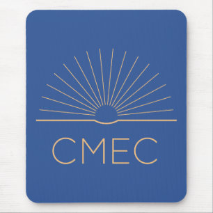 Tapis De Souris CMEC Mousepad - carré, bleu avec logo pêche