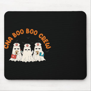 Tapis De Souris Cna Boo Boo Crew Nurse Retro Funny Ghost Halloween