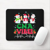 Tapis De Souris Cna Vibes Nurse Snowman Stethoscope Santa Funny Ch (Avec souris)