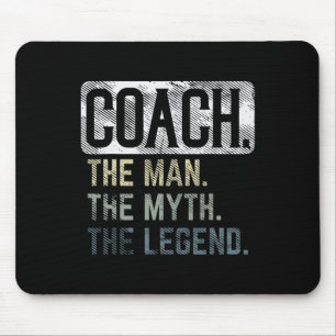 Tapis De Souris Coach Man Myth Légende Bysketbyll Pe Soccer Footby