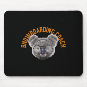 Tapis De Souris Coach Snowboard Koalifié Snowboardeur Funny Win
