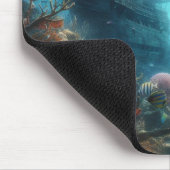 Tapis De Souris Coastal/nautical tiger shark & coral reef (Coin)