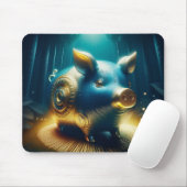 Tapis De Souris Cobalt Blue Steampunk Pig (Avec souris)
