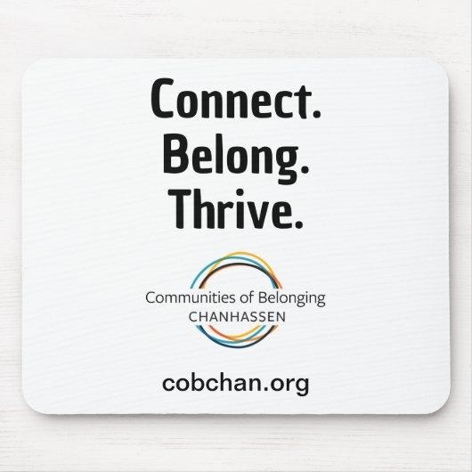 Tapis De Souris CoBC Mousepad - Connect Belong Thrive (Devant)
