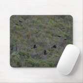 Tapis De Souris Cocatoos noirs à queue jaune rare (Avec souris)