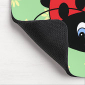 Tapis De Souris Coccinelle avec des fleurs Mousepad (Coin)