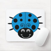 Tapis De Souris Coccinelle bleue Mousepad (Avec souris)