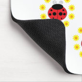 Tapis De Souris Coccinelle et marguerites Mousepad (Coin)