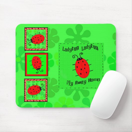 Tapis De Souris Coccinelle Mousepad (Avec souris)
