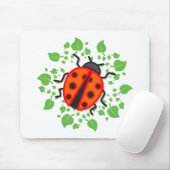 Tapis De Souris coccinelle rouge (Avec souris)