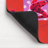 Tapis De Souris Coccinelle | Spots Sur Graphique Violet (Coin)